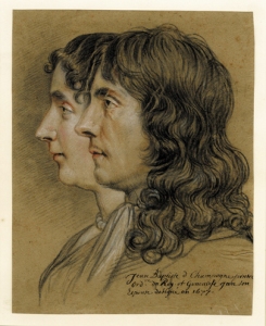 Portrait of Jean-Baptiste de Champaigne and his wife Geneviève , Nicolas de Plattemontage, 1677 © The Trustees of the British Museum